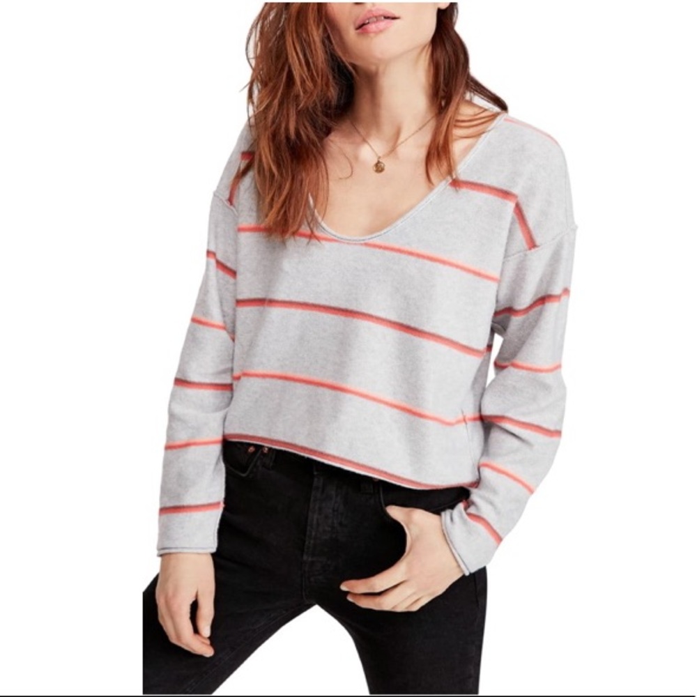 Free People Make You Mine Stripe Sweater NWT